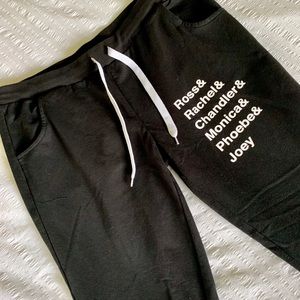 Black F.R.I.E.N.D.S joggers